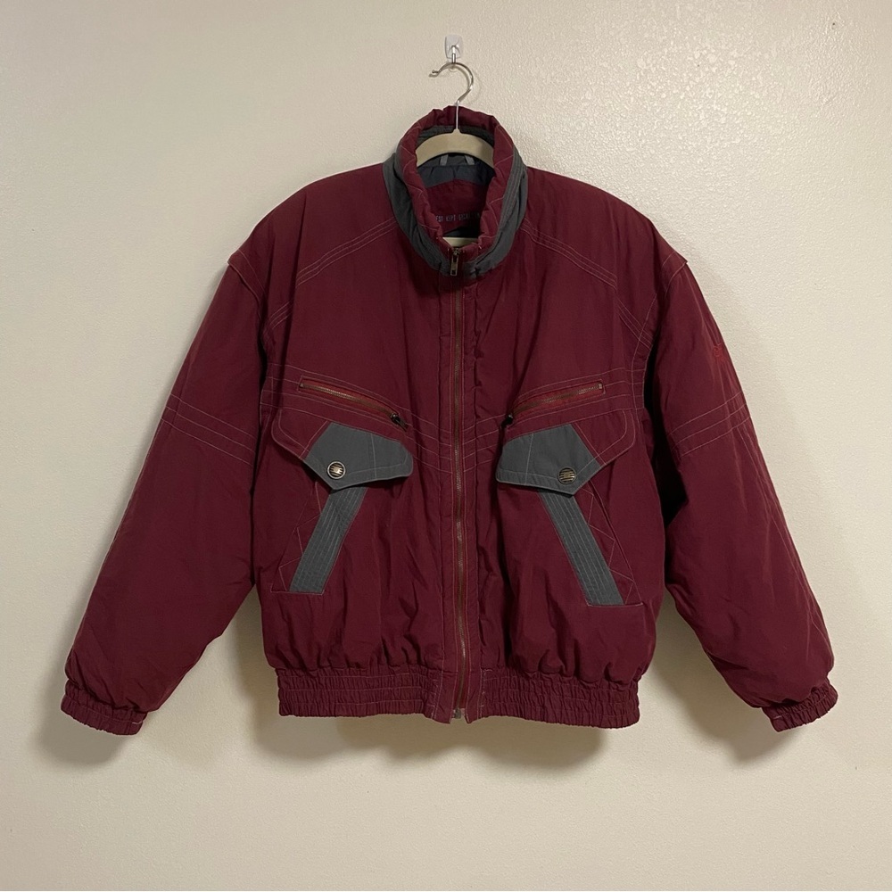 Luhta Jacket Women’s L/XL Red Gray Vintage Winter Ski Jacket EU 42